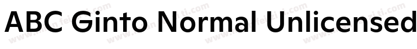 ABC Ginto Normal Unlicensed Trial B字体转换